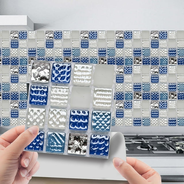 Wozhidaoke Peel And Stick Wallpaper 10Pc 3D Crystal Tile Stickers Diy