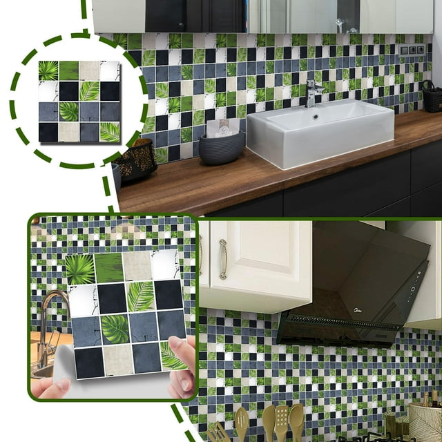Wozhidaoke Peel And Stick Wallpaper 10Pc 3D Crystal Tile Stickers Diy