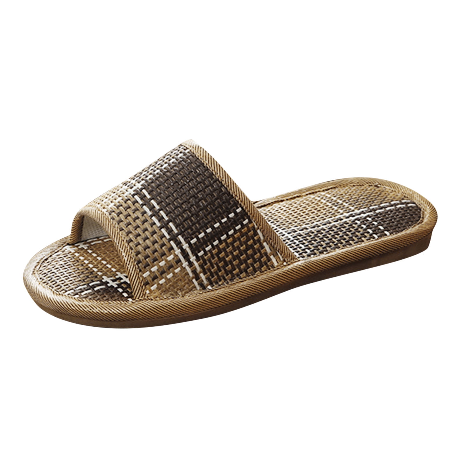 Wozhidaoke Sandals Women Comfortable Slipper Straw Rattan Slipper