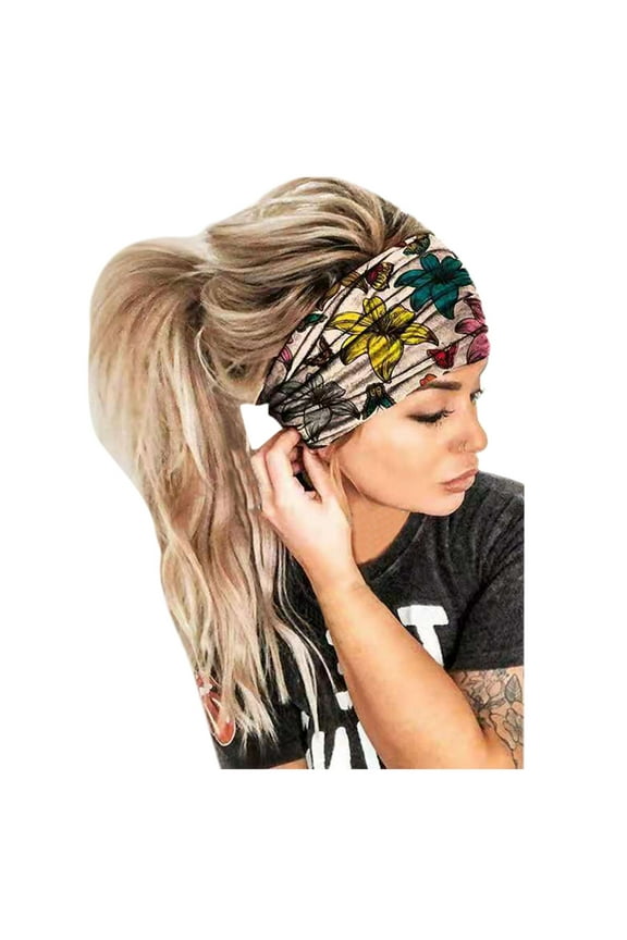 Scarfs For Women Women Print Headband Elastic Head Wrap Hair Band Bandana Headband Head Scarf For Women