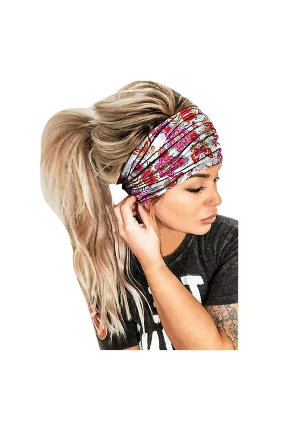 Scarfs For Women Women Print Headband Elastic Head Wrap Hair Band Bandana Headband Head Scarf For Women