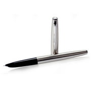 Wozhidaoke Smooth Slim Silver Deluxe JinHao 911 Fountain Pen 0.38mm Extra Fine Nib , Silver