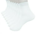 thumbnail image 1 of Wozhidaoke Socks For Men 4 Pairs Bamboo Fiber Ultra-Thin Elastic III_white, 1 of 1