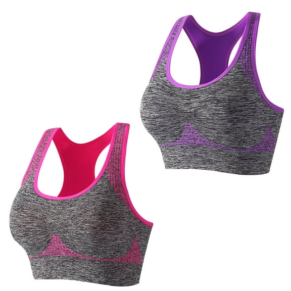 Wozhidaoke Sports Bras for Women High Support, Sports Bras Pack Multipack Padded Medium Support Bra for Workout Gym Yoga, Plaincolor Bras for Women | Burgundy M