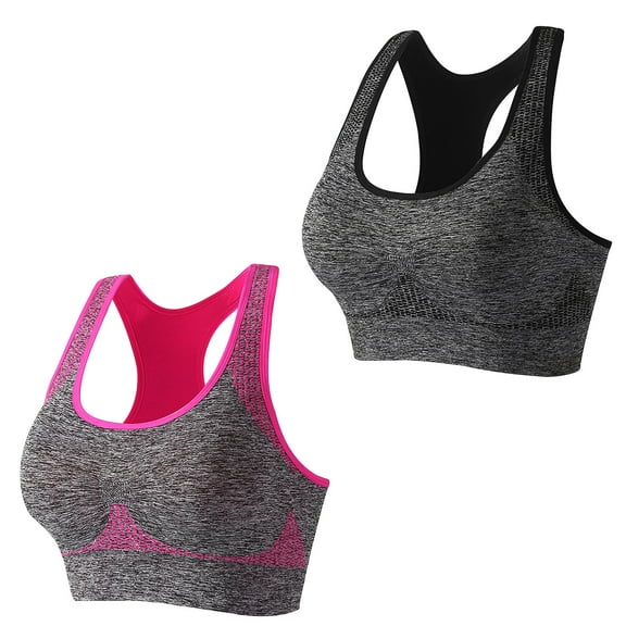 Wozhidaoke Sports Bras for Women High Support, Sports Bras Pack Multipack Padded Medium Support Bra for Workout Gym Yoga, Plaincolor Bras for Women | Coffee L