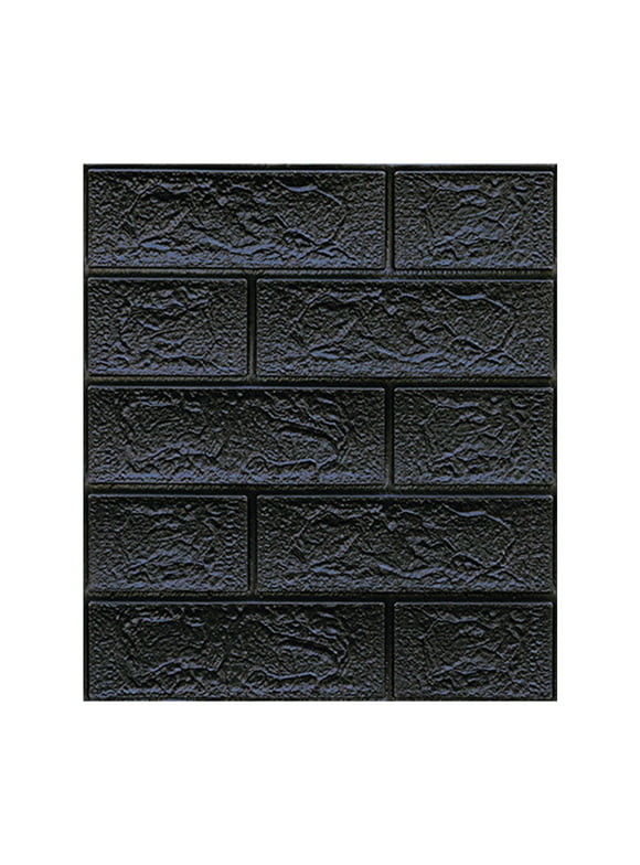 Wozhidaoke Wall Decor New Pe Foam 3D Diy Embossed Brick Stone Color Tile Splicing Peel And Stick Wallpaper Living Room Decor
