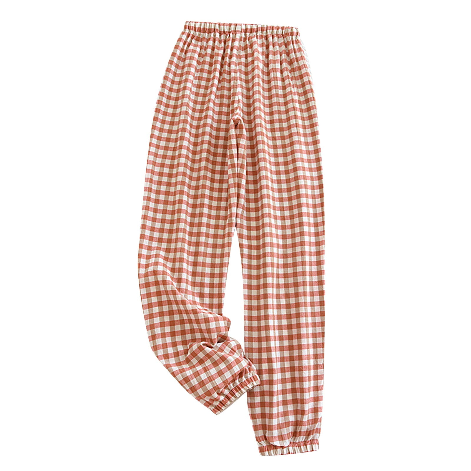 Drawstring waist plaid trousers best sale