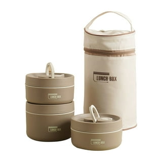 Plain Metal Lunch Box and Thermos Bottle