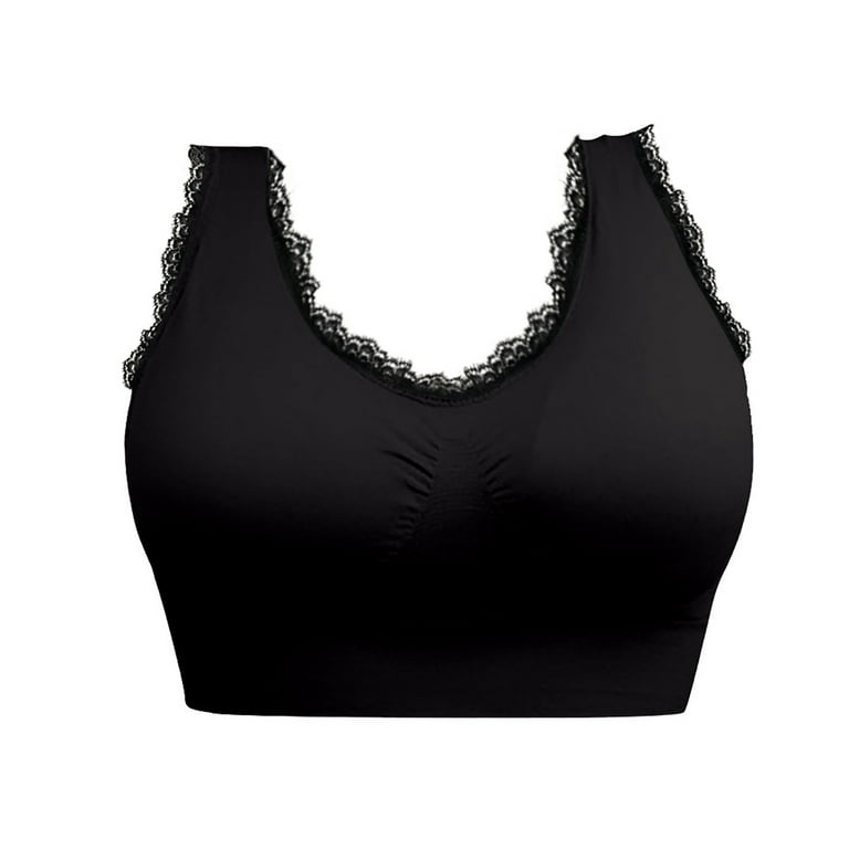 ANGOOL Sports Bras for Women, Racerback Yoga Bra Padded Mid Impact Support  for Workout Fitness Black : : Fashion