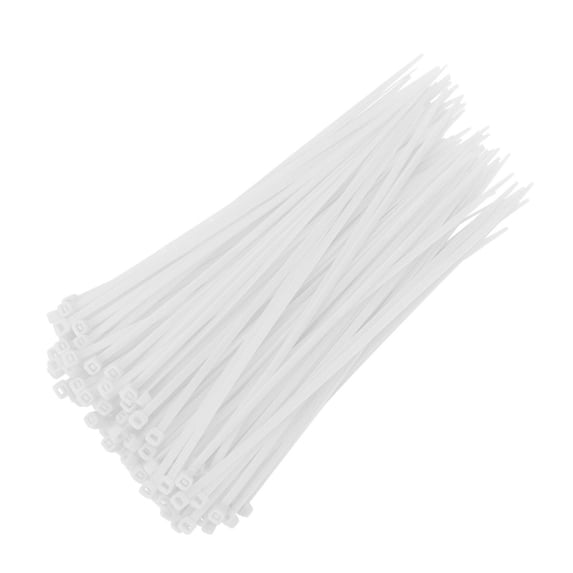 Wozhidaose 4" White 18lb Heavy Duty Weather-Resistant Cable Ties 100 Piece