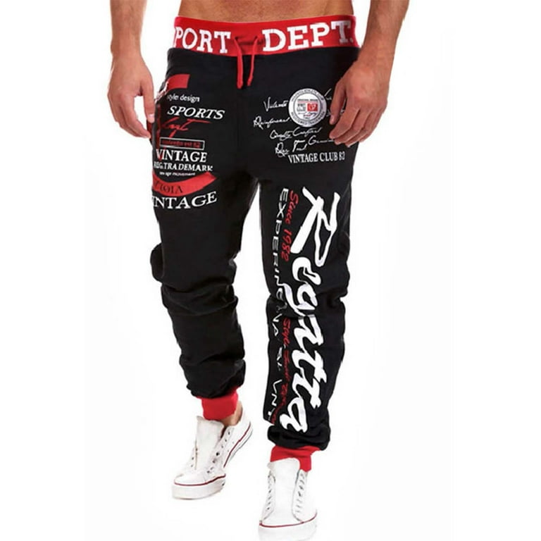 Letter print 2024 joggers