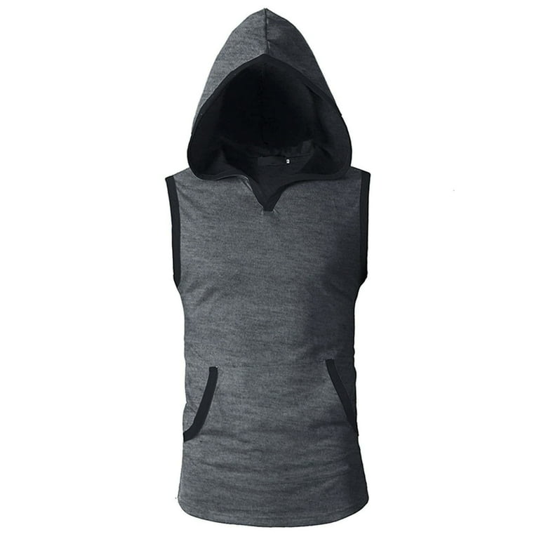 Compression sleeveless hoodie hot sale