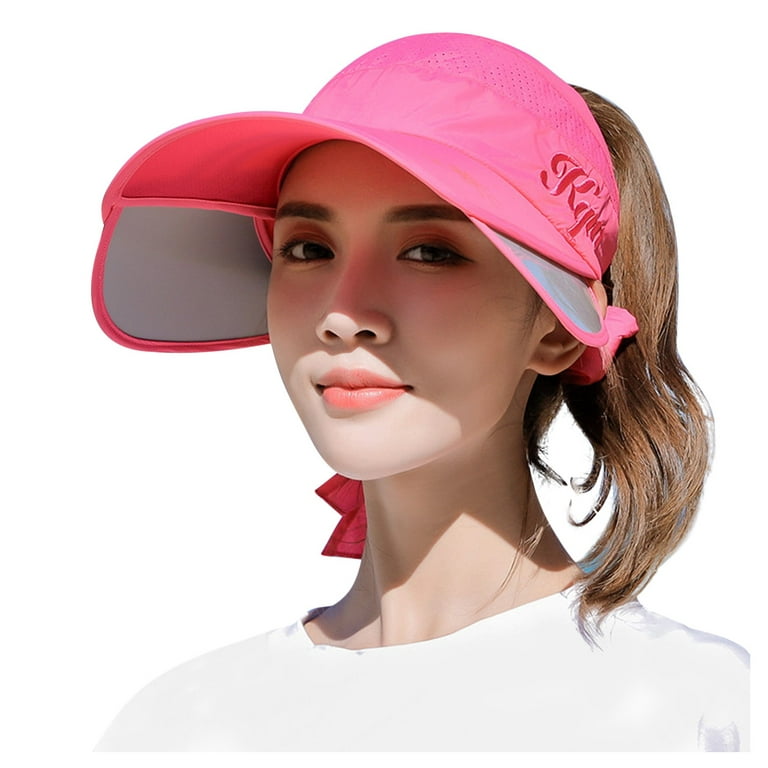 Wozhidaose sun hatWomen's Sun Visor Wide Elastic Golf Sun Hat Breathable  Sweat Absorbent Cap hats for women 