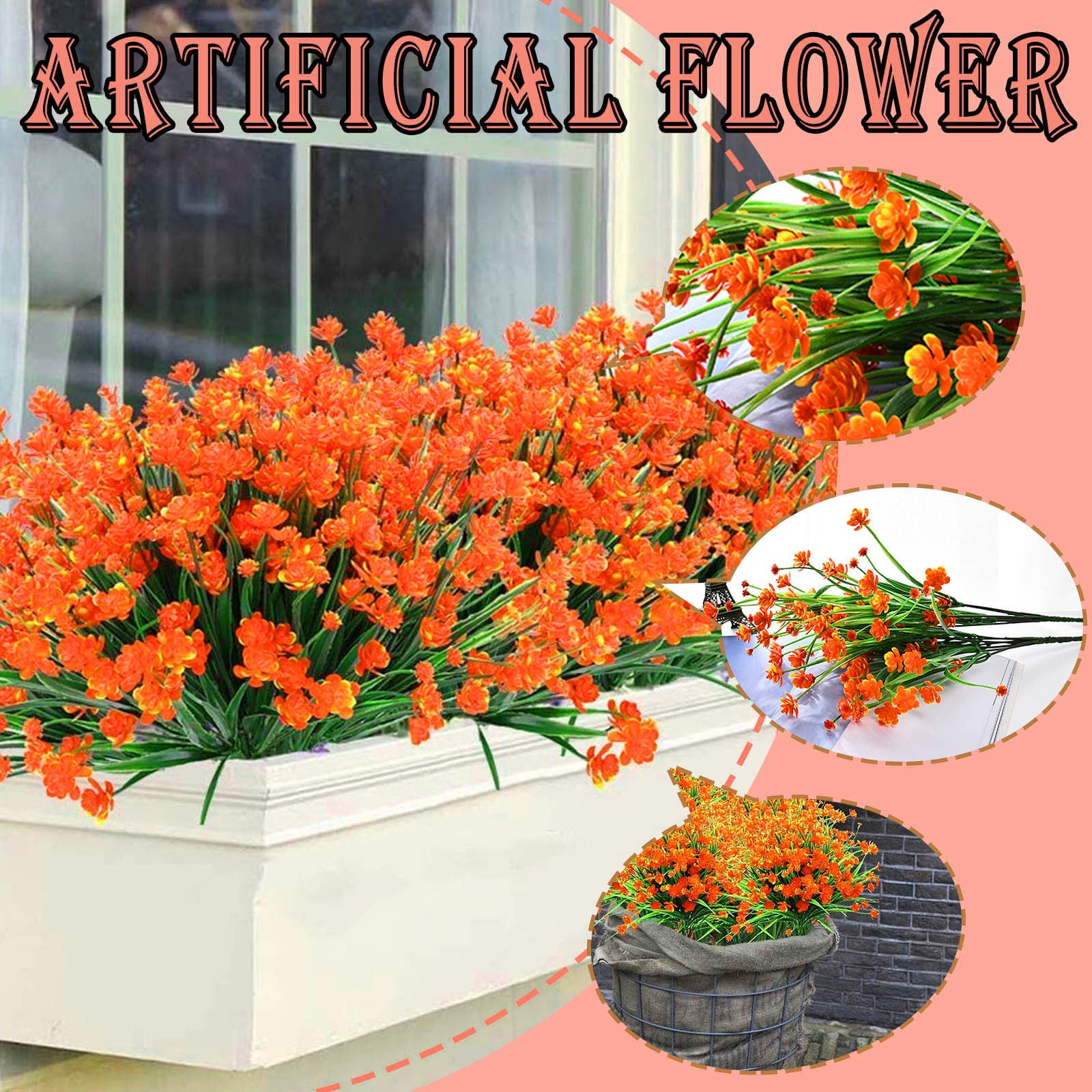 Wozhilaka Artificial Flowers For Decoration Fake Flowers Outdoor