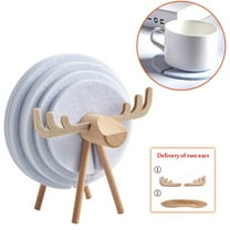 Wozhilaka Table Decor 12Pcs Style for Home Sheep Shape Antis Slip Table Decor Cup Pads Drink Coasterss Felts Coasterss Cup Mat Table Runner Placemat for Office Table Decor