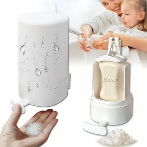 Wozhilaka Tools 1x Wall Mounted Soap Dispenser Shower Bar Soap Rack Three Layer Powder Regulator No Drill Soap Container Grinder For Travel Kitchen Bathroom Accessories