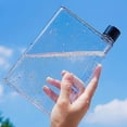 thumbnail image 1 of Wozhilaka Travel Water Bottle Flat Water Bottle Slim Water Bottle for Purse Leak Proof Slim Handbag Poket Drinking Bottle for Outdoor Sports Fitness Camping Hiking Cycling 750Ml Gifts for Women, 1 of 4