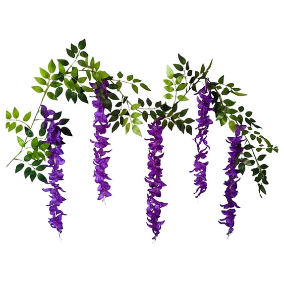 Wozhuo Artificial Flower Vine 180cm Fake Plumeria Hanging Decor for Living Room Wall Ceiling