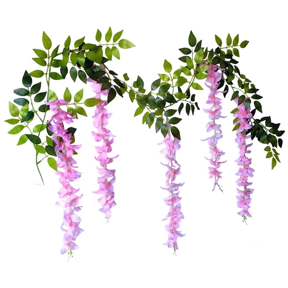 Wozhuo Artificial Flower Vine 180cm Fake Plumeria Hanging Decor for Living Room Wall Ceiling