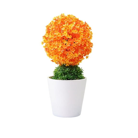 Wozhuo Artificial Money Tree Bonsai Grass Ball Potted Plant for Indoor Tabletop Decor