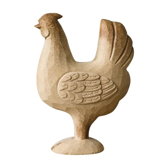 Wozhuo Cute Rooster Wooden Decor DIY Paintable Desktop Ornament Handcrafted Home Decor