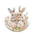 thumbnail image 1 of Wozhuo Easter Bunny Coasters Wooden Heat Resistant Cup Mats for Table Decor, 1 of 6