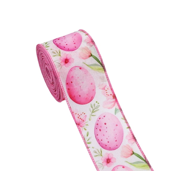 Wozhuo Easter Ribbon Egg Bunny Checkered Spring Decor DIY Craft Gift Wrap Bow