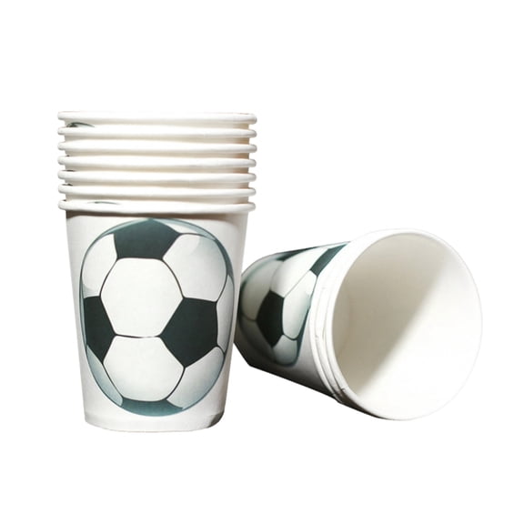 Wozhuo Football Paper Cups 10-Pack Durable Beverage Disposable for Daily Use and Party