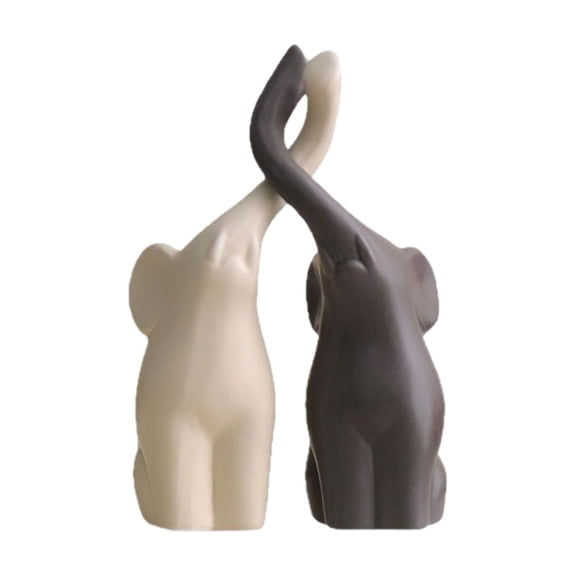 Wozhuo In A Relationship Pair Of Elephants In Modern Ceramic Sculpture Figurine As A Set Ornament Elephants In A Relationship Easter Home Decor