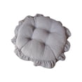 thumbnail image 1 of Wozhuo Round Velvet Chair Cushion 45cm with Ruffle Strap for Office Outdoor, 1 of 6