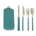 thumbnail image 1 of WozhuoToy 4PCS Travel Utensils With Case, Reusable Portable Utensils Set With Case, Lengnoyp Travel Set With Case for Lunch Box Include Fork Spoon Knife Set, 1 of 5