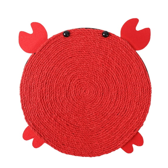 WozhuoToy Cat Scratcher Mat, Sisal Rope Round Horizontal Scratching Pads with Ball Toy, Cat Furniture Protector Scratch Pad for Indoor Cat Scratchers Grinding Claws Nail for Wall, Carpet, Sofas