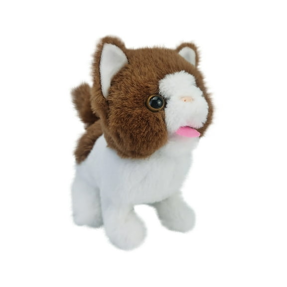 WozhuoToy Electronic Interactive Ragdoll Cat - Realistic Handmade Toy with Walking, Barking, Wagging Tail & Talking - Robotic Pet Toy for Toddler Kids