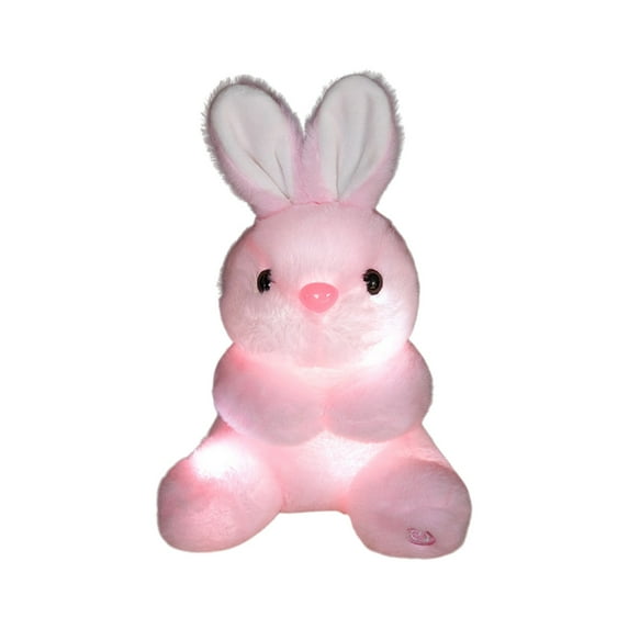 WozhuoToy LED Plush Bunny Colorful Lighting Up Stuffed Animal Rabbit Floppy Night Lights Glow in The Dark Birthday Festival for Kids Toddler Girls