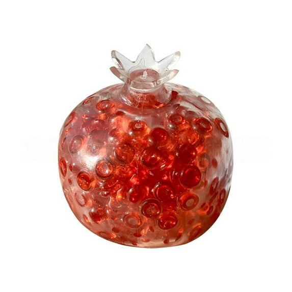 WozhuoToy Transparent Pomegranate Stress Relief Toy – Realistic Noisy Pinch & Slow-Return Squeeze for Anxiety Relief