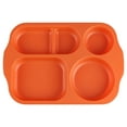 thumbnail image 1 of WozhuoToy Unbreakable Divided Plates, 5 Compartments Wheat Straw Sectional Dinner Plates Portion Control Plate Plastic Cafeteria School Lunch Tray for Adult, Microwave & Dishwasher Safe,11.8"x8.1", 1 of 6
