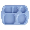 thumbnail image 1 of WozhuoToy Unbreakable Divided Plates, 5 Compartments Wheat Straw Sectional Dinner Plates Portion Control Plate Plastic Cafeteria School Lunch Tray for Adult, Microwave & Dishwasher Safe,11.8"x8.1", 1 of 6