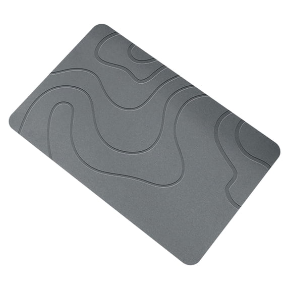 Wozhuob Absorbent Bath Mat Bathroom Rugs Washable Quick Dry Non Slip Bathroom Mats Soft Thin Diatomaceous Waterproof Rubber Backed Bath Rug Fit for Under Door Tub Shower Floor 15.4x23.6 Inches