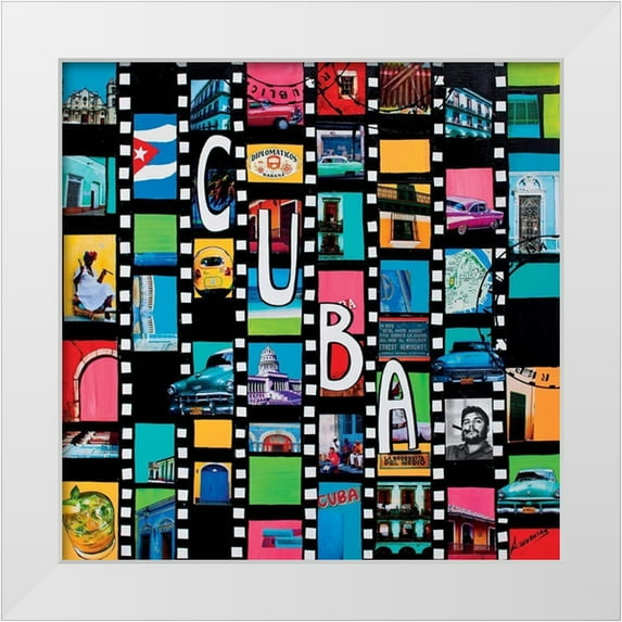 Wozniak, Sophie 15x15 White Modern Wood Framed Museum Art Print Titled - Cuba