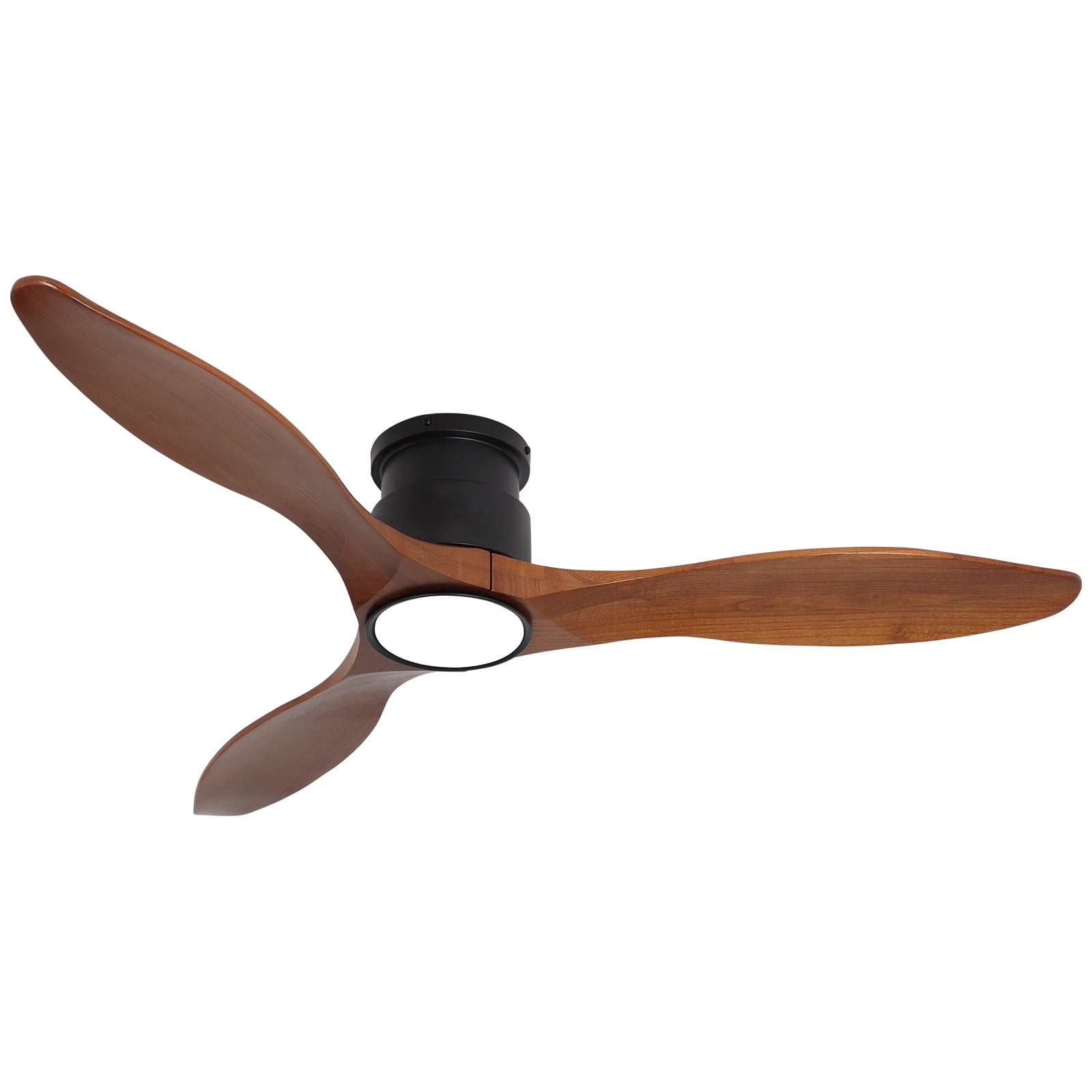 Wozzio 52-Inch Ceiling Fan with Integrated LED Light and Remote Control for home,living room and more