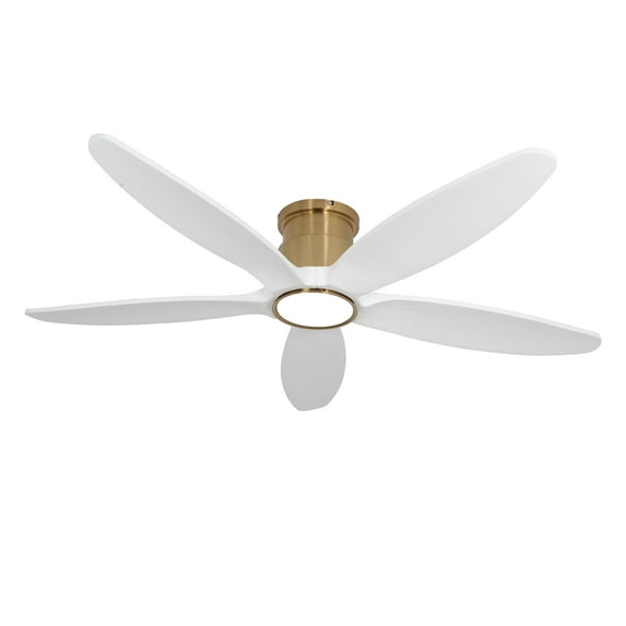 Wozzio 52-Inch Ceiling Fan with Integrated LED Light and Remote Control