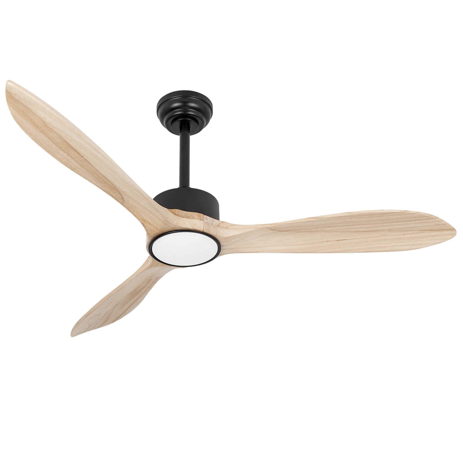Wozzio 52-Inch Ceiling Fan with Integrated LED Light and Remote Control