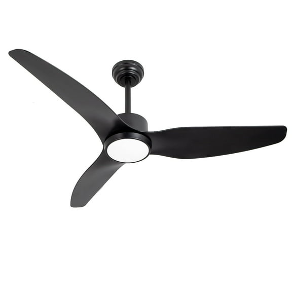 Wozzio 52 inch Ceiling Fan with Light and Remote, 3CCT Dimmable LED Light,3 Reversible Blades, Indoor & Outdoor