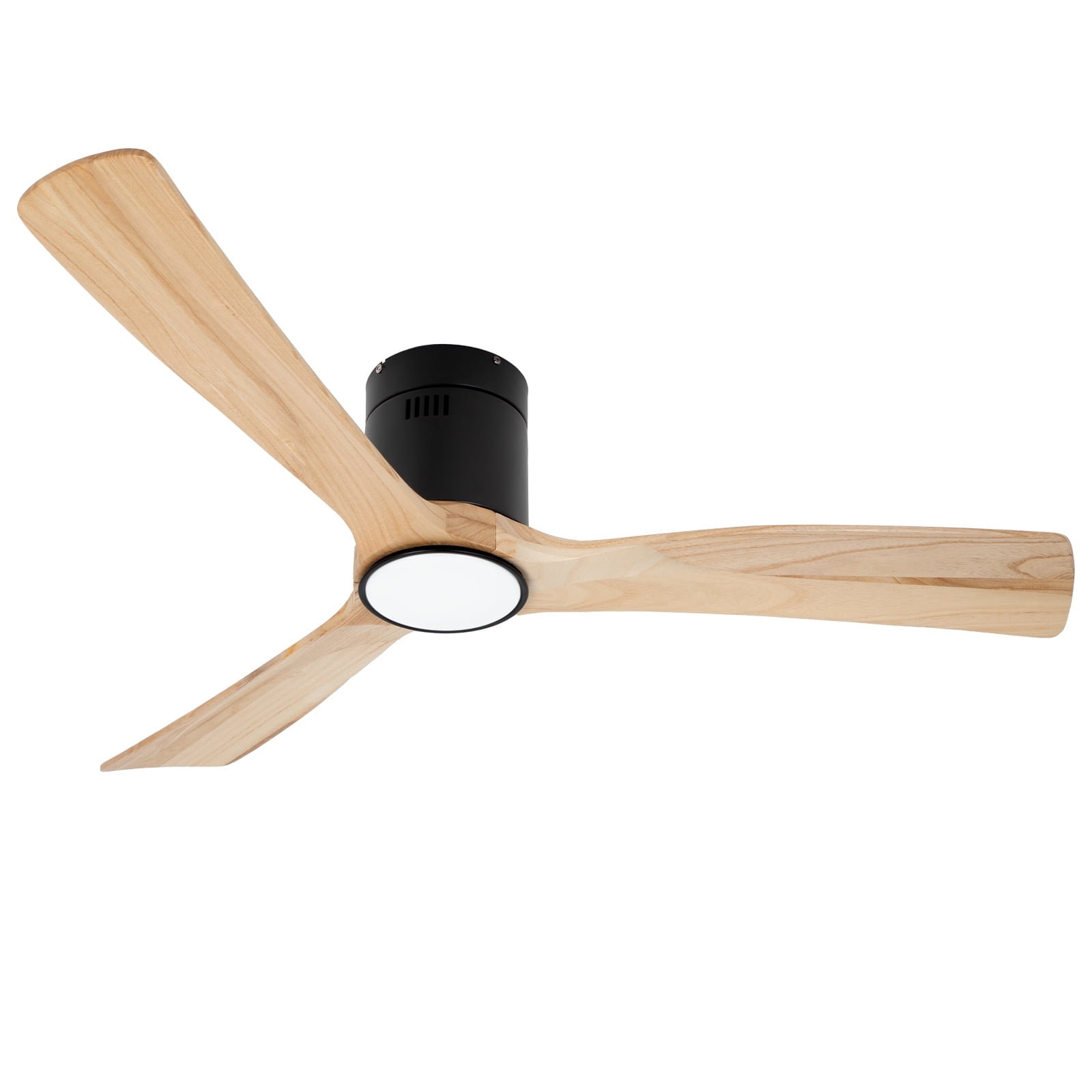 Wozzio 52 inch Ceiling Fan with Light and Remote, 3CCT Dimmable LED Light, 3 Wood Blades, Indoor & Outdoor