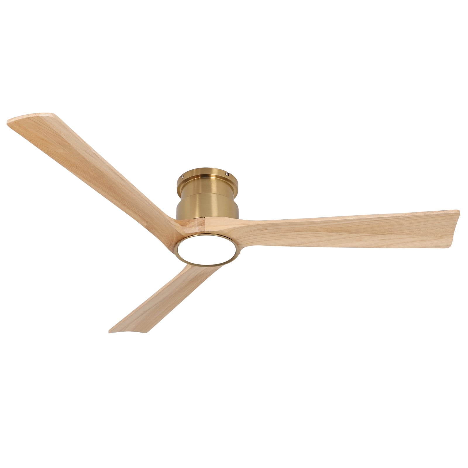 Wozzio 52-Inch Ceiling Fan with Integrated LED Light and Remote Control