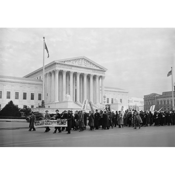 Wpa Protest March In Front Of The U.S. Supreme Court History (24 x 18)
