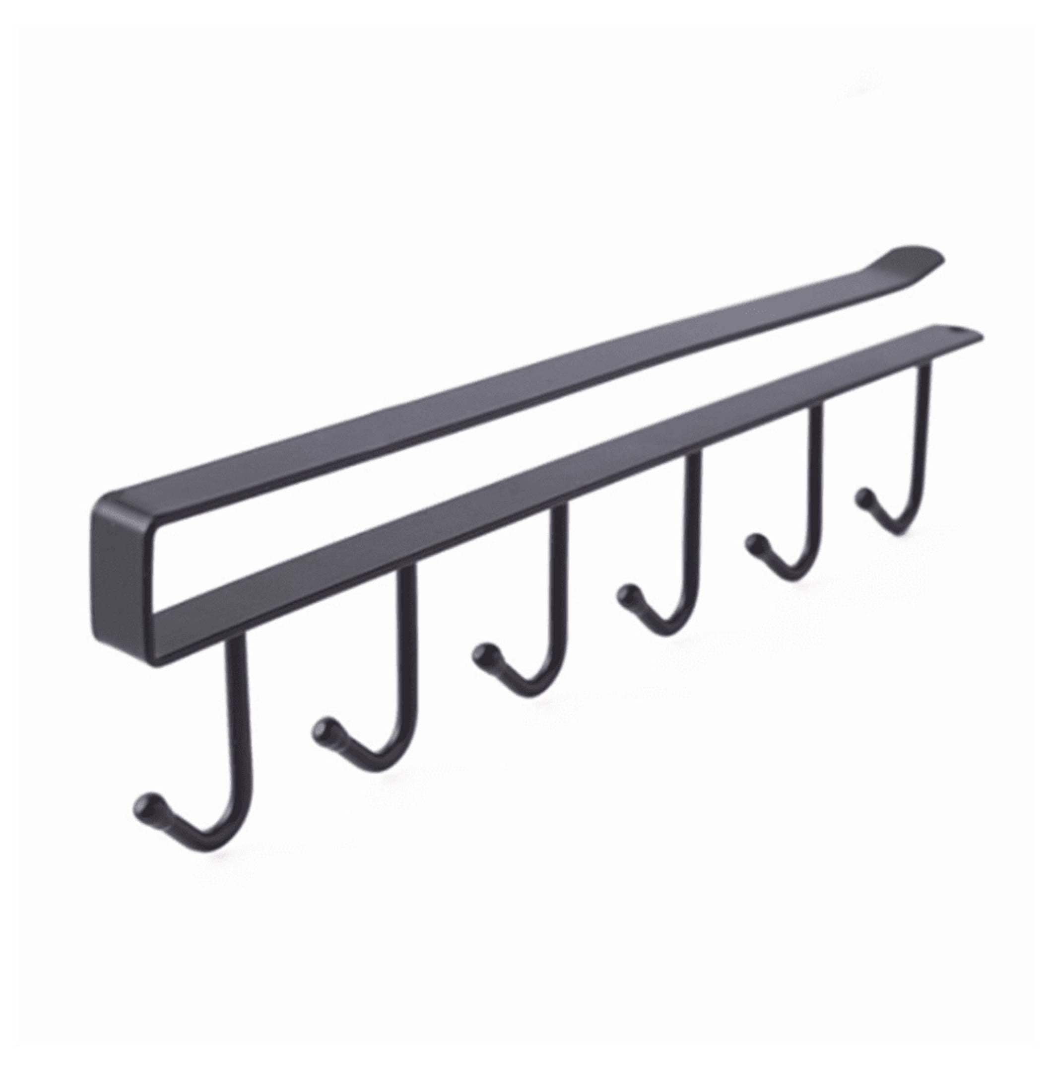 Wqmh Under Cabinet Mug Holder 6 Hooks Multi Purpose Metal Cup Organizer ...