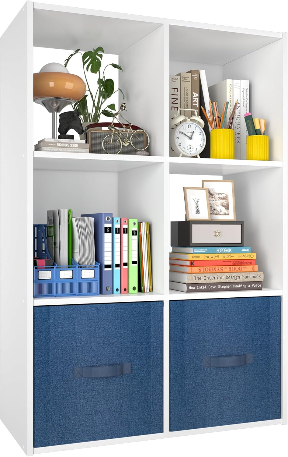 Wqmh Stackable Storage Organizer: Wood Cubes Shelf Fits Cubby Bins ...
