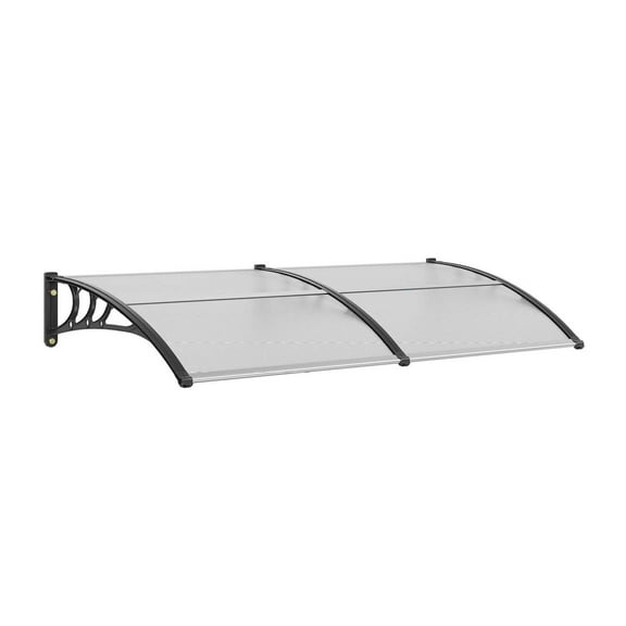 Wqmh Window Door Awning Canopy 78" x38", UPF 50+ Polycarbonate Entry Door Outdoor Window Awning Exterior, Front Door Overhang Awning for Sun Shutter, UV, Rain, or Snow Protection, Transparent