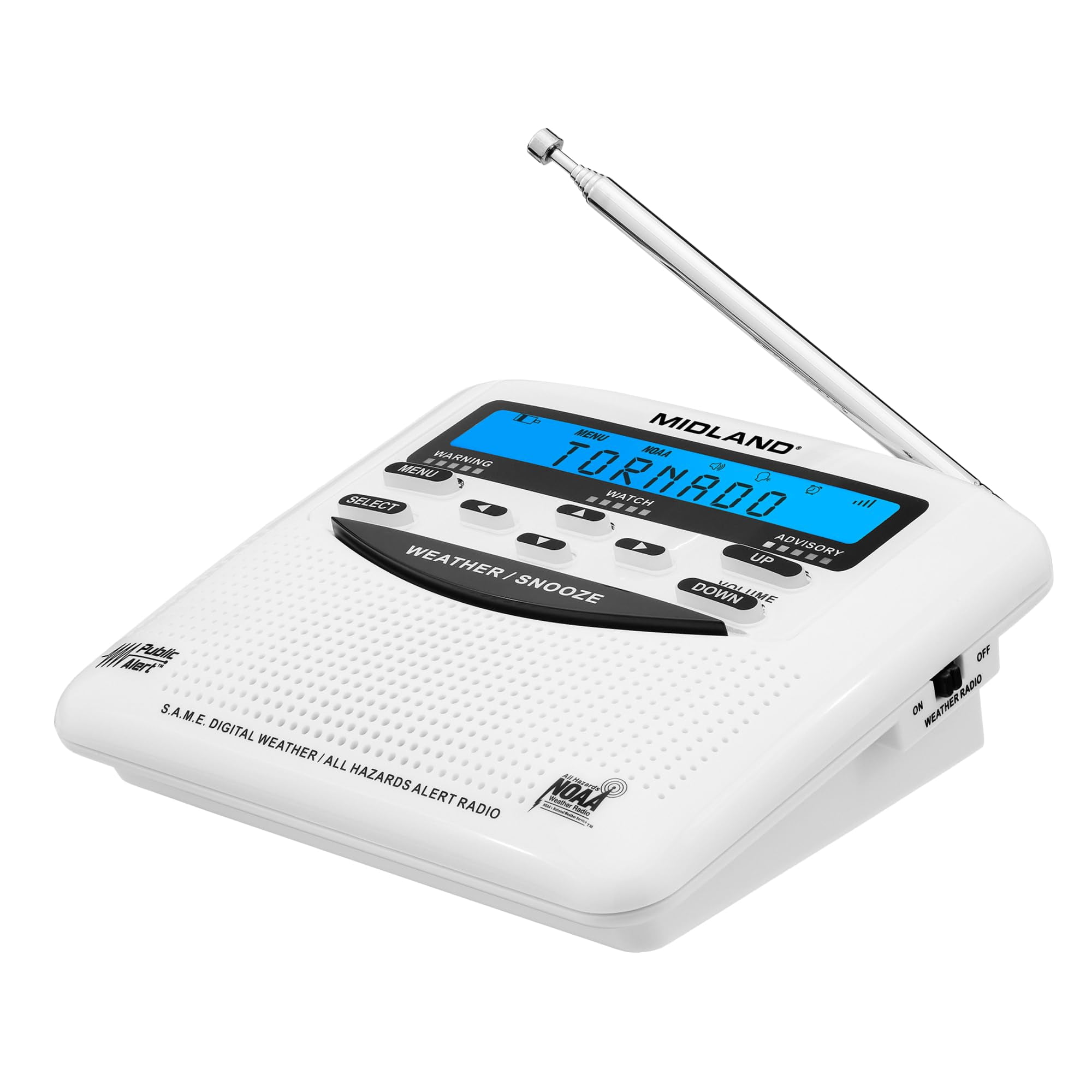 - Wr120b Noaa Emergency Weather Alert Radio Localized Programming  Trilingual Display 60+ Alerts Alarm Selectable Tone